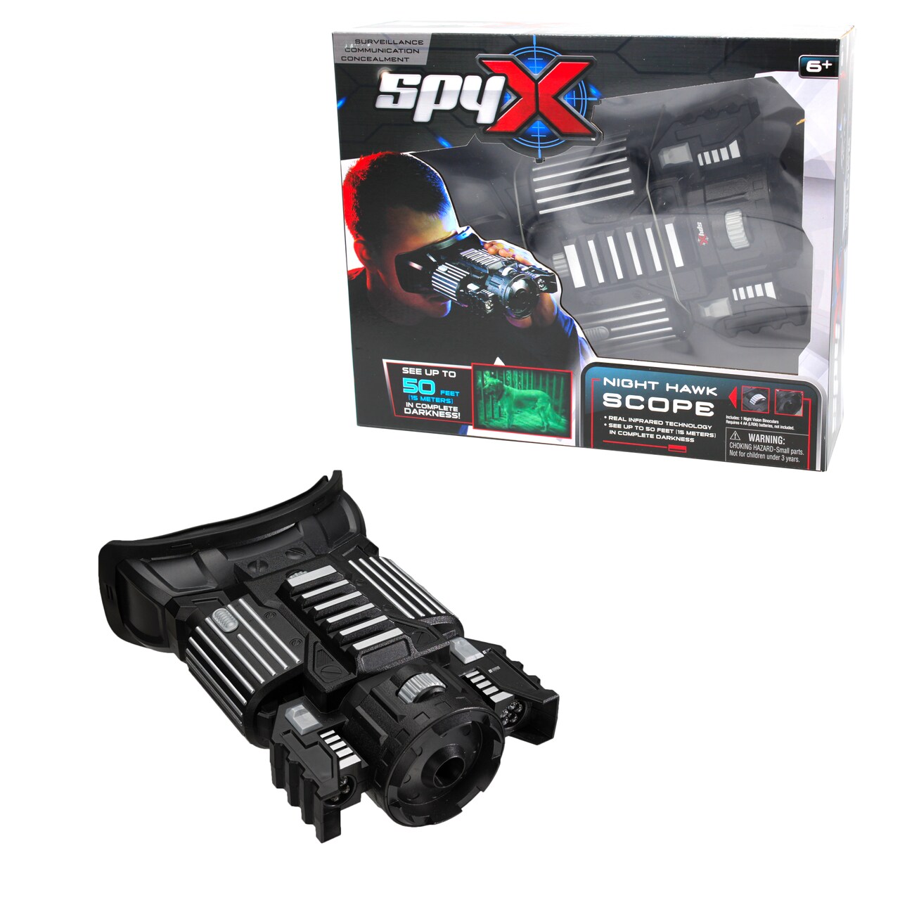 SpyX / Night Hawk Scope - Real Infrared Night Vision lets you see up 50 ft. in Total Darkness. Perfect addition for your spy gear collection, or your next outdoor excursion!